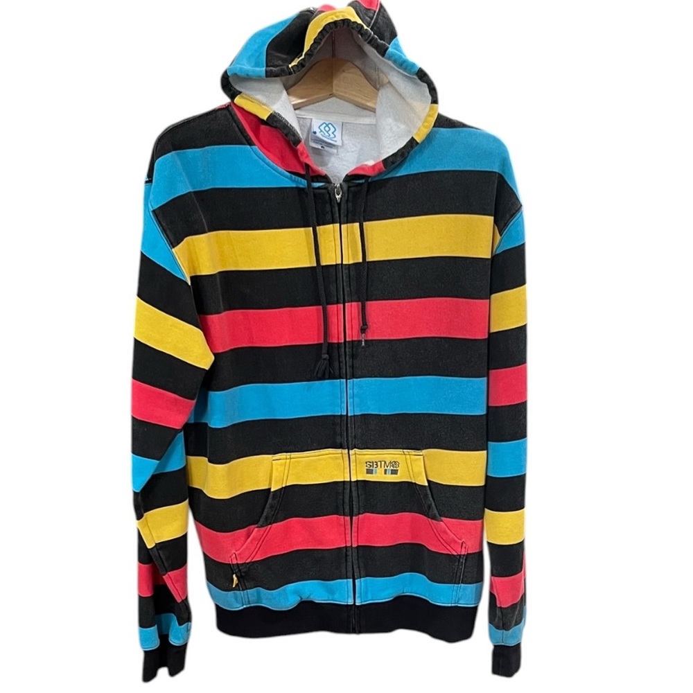 Special Blend Stripe Full Zip Snowboard Ski Hoodie SZ M Men’s Oversized
